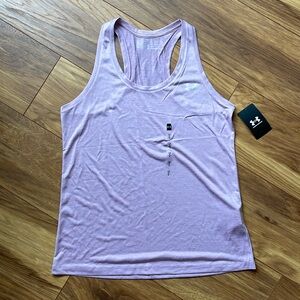 Under Armour Women’s Loose Fit Heat Gear Racerback Tank Light Purple Size L NWT